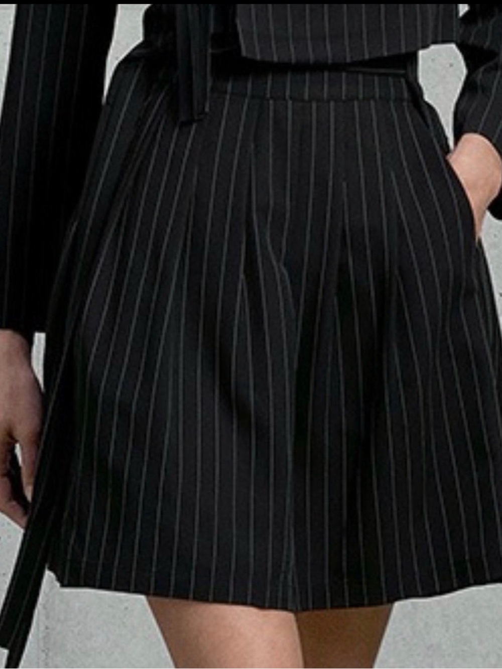 TETEROT SALON Pinstripe Mini Wrap Skirt - NWT
